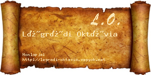 Légrádi Oktávia névjegykártya